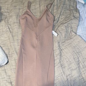 Taupe/Nude body con dress